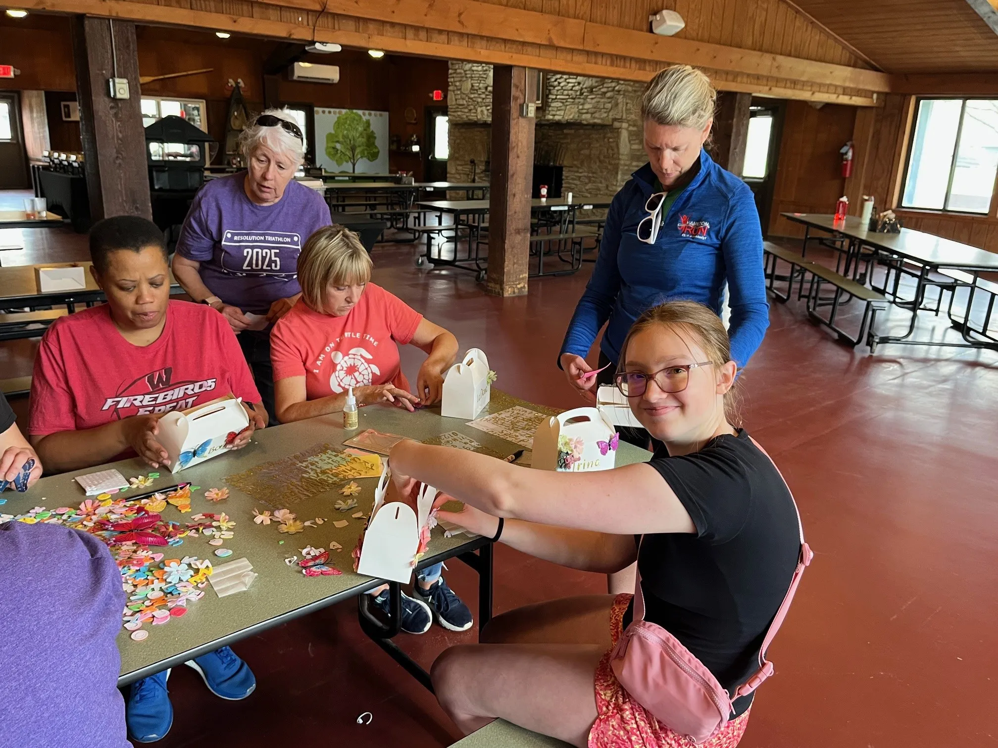 people making a craft